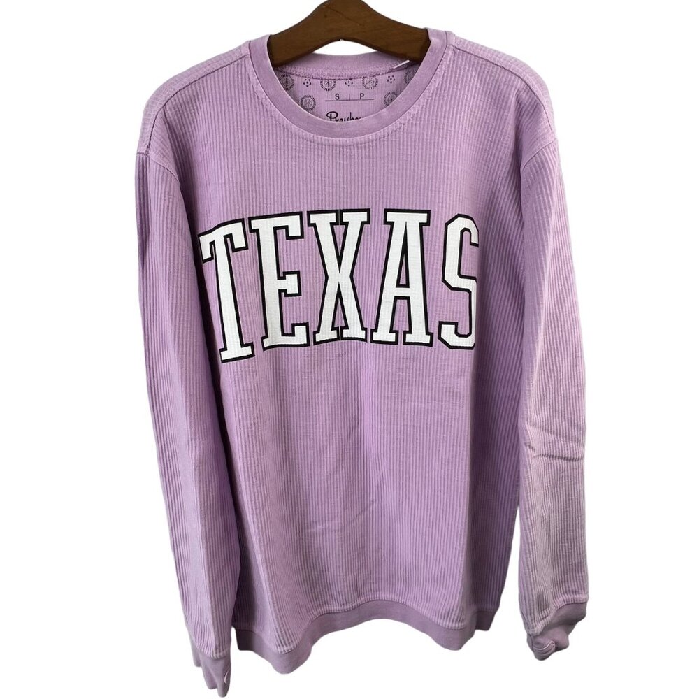 Pressbox Texas Pullover Sweatshirt Size Small Pink Crewneck 100% Cotton NEW
